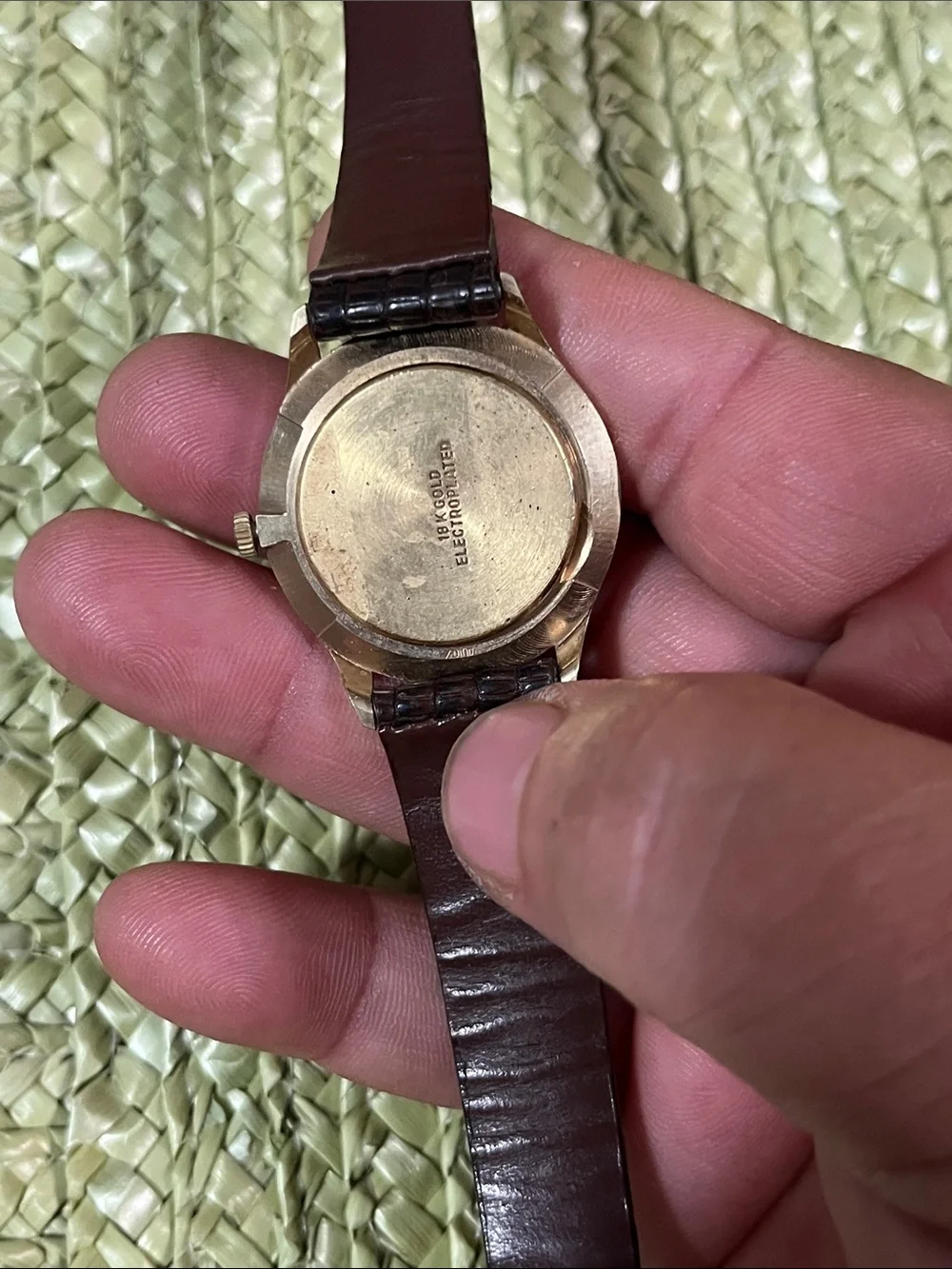 Piaget Silver Case Watch with Black Leather Strap and White Dial